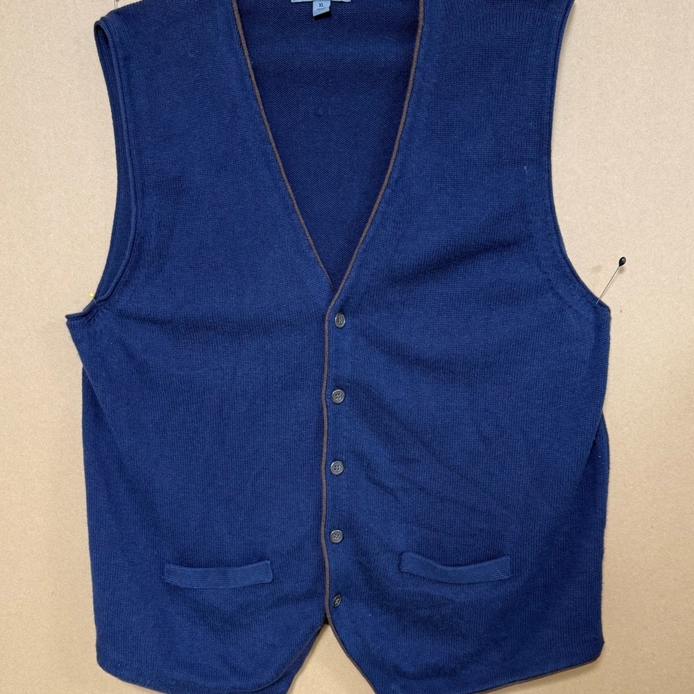 Johnston & Murphy Navy and Brown Knit Vest